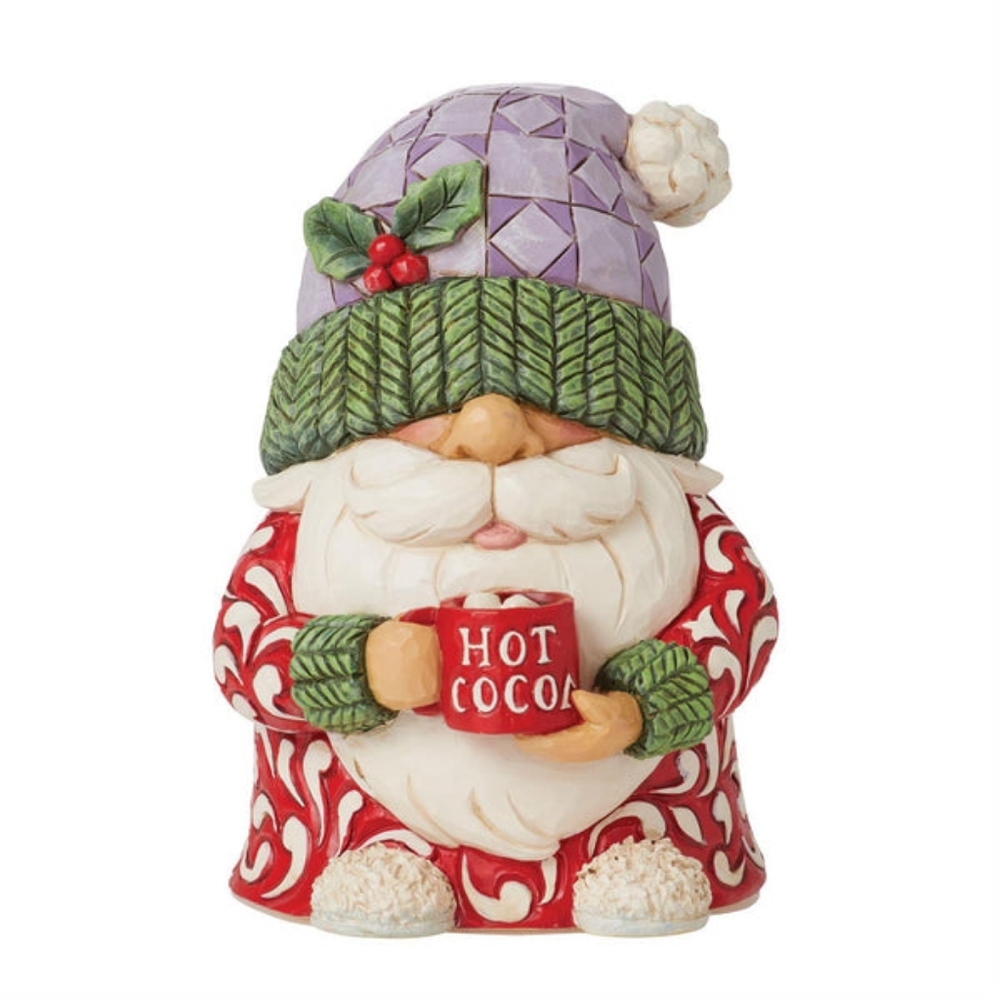 Enesco Jim Shore Heartwood Creek Gnome Drinking Hot Cocoa Figurine